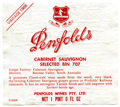 Penfolds Bin 707 賓富 707