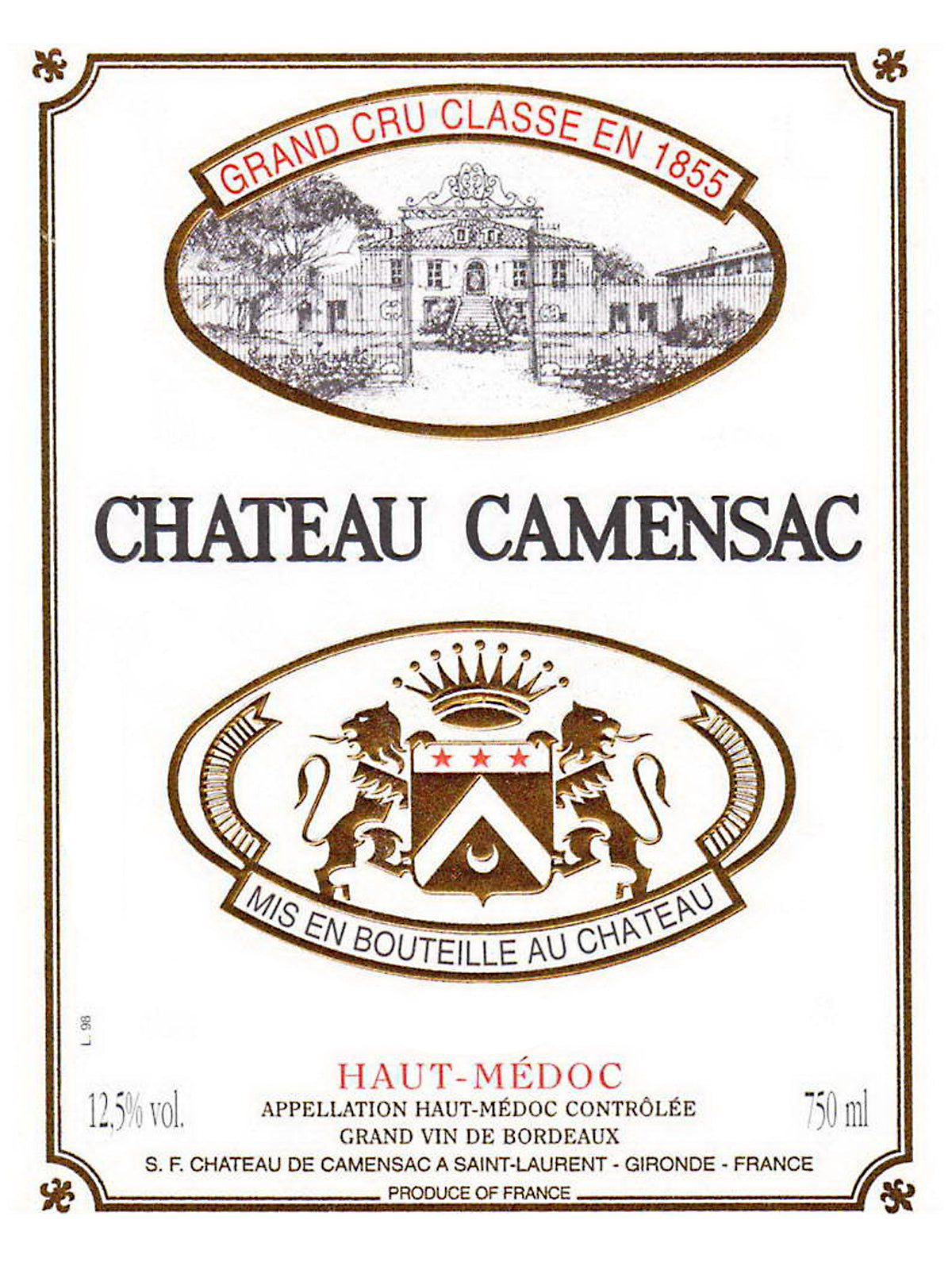 Chateau de Camensac 卡門薩克 買紅酒 Red Wine 香港買酒網 法國名莊酒 france red wine 買紅酒 紅酒推介 頂級紅酒 波爾多 Bordeaux 1855 Wines