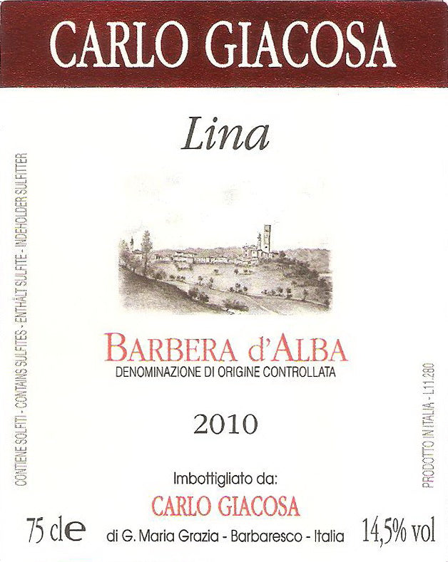 Carlo Giacosa, Lina Barbera d'Alba, DOC,  買紅酒, Red Wine, Fine Wine Asia, 意大利評分酒, italian red wine, Wine Searcher, 紅酒推介, 頂級紅酒, 紅酒送貨